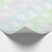 Papier Cadeau Créatures orientées de mer blanche de plage en (Coin)