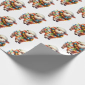 Papier Cadeau Créatures saisonnières enchantées (Coin)