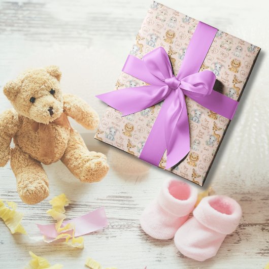 Papier Cadeau Créée avec Crainte et Admiration : Bébé Fille Chré