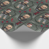 Papier Cadeau Creepy Doll Christmas Wrapping Paper (Coin)