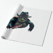 Papier Cadeau Creepy Scary Halloween Turtle T-Shirt (Déroulé)