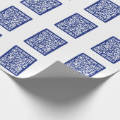 Papier Cadeau Créer un code QR analysable | Bleu marine (modifia (Coin)