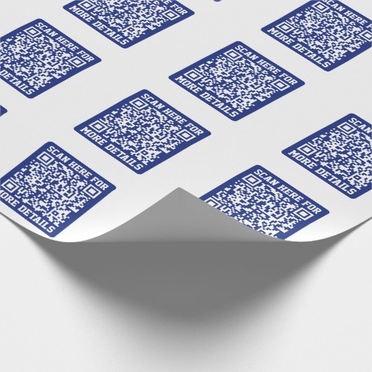 Papier Cadeau Créer un code QR analysable | Bleu marine (modifia (Coin)