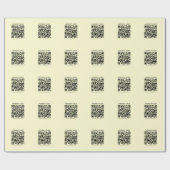 Papier Cadeau Créer un code QR | Jaune pâle (Plat)