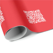 Papier Cadeau Créer un code QR rouge numérisable (modifiable) (Coin rond)