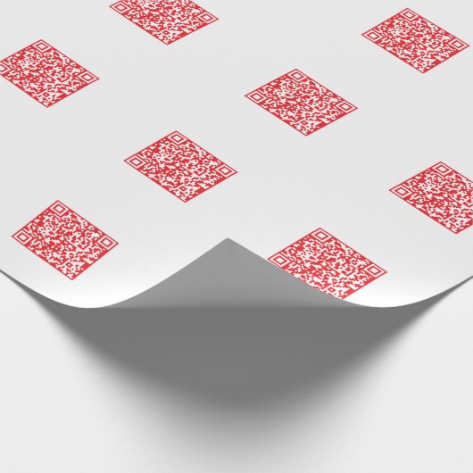 Papier Cadeau Créer un code QR rouge scannable (modifiable) (Coin)