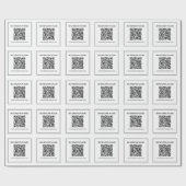 Papier Cadeau Créer un code QR scannable | Noir & Blanc (Plat)