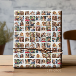Papier Cadeau Créer un collage de photos personnalisé avec 18 ph