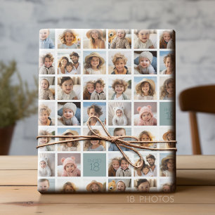 Papier Cadeau Créer un collage de photos personnalisé avec 18 ph