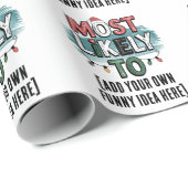 Papier Cadeau 😂 créer une citation de Noël la plus susceptible (Coin rond)