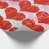 Papier Cadeau créer votre propre nom motif d'amour (Coin)