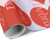 Papier Cadeau créer votre propre nom motif d'amour (Coin rond)