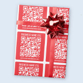Papier Cadeau Créez instantanément votre propre code QR | Rouge