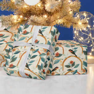 Papier Cadeau Créez vos propres arches de treillis boho oiseaux