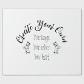 Papier Cadeau Créez vos propres éléments personnalisés (Plat)