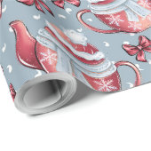 Papier Cadeau Créez vos propres pots de thé de Noël (Coin rond)