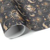 Papier Cadeau Créez vos propres visages dans le ciel céleste (Coin rond)