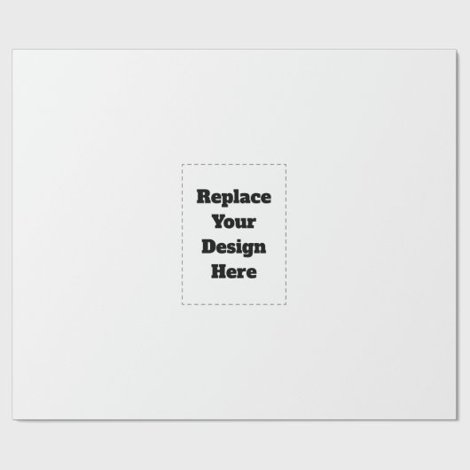 Papier Cadeau Créez votre propre blanc (Plat)