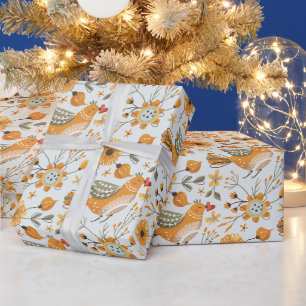 Papier Cadeau Créez Votre Propre Choix De Couleur Oiseaux D'art