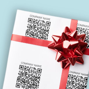 Papier Cadeau Créez votre propre code QR   Noir et blanc
