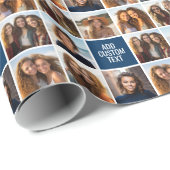 Papier Cadeau Créez votre propre collection Instagram Monogramme (Coin rond)