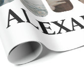 Papier Cadeau Créez votre propre couple Mr et Mrs photo Matching (Coin rond)