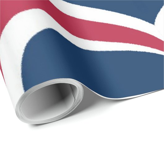 Papier Cadeau Créez votre propre drapeau rouge bleu blanc pays a (Coin rond)