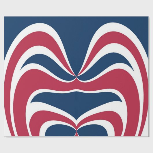 Papier Cadeau Créez votre propre drapeau rouge bleu blanc pays a (Plat)