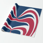 Papier Cadeau Créez votre propre drapeau rouge bleu blanc pays a (Déroulé)