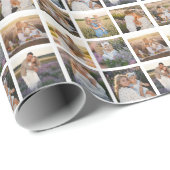 Papier Cadeau Créez votre propre grille photo personnalisée 9 (Coin rond)
