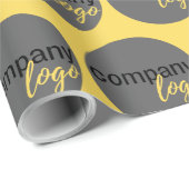 PAPIER CADEAU CRÉEZ VOTRE PROPRE LOGO D'AFFAIRES MOTIF RÉPÉTANT (Coin rond)