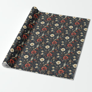 Papier Cadeau Créez Votre Propre Magie de Fleur Sauvage Mystique