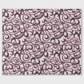 Papier Cadeau Créez votre propre Motif en fibre rose et noire (Plat)