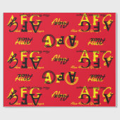 Papier Cadeau créez votre propre motif nommé personnalisé (Plat)