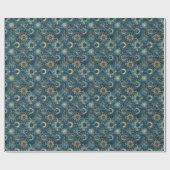 Papier Cadeau Créez votre propre mystique bleu et or céleste (Plat)
