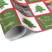 Papier Cadeau Créez votre propre nom de famille (Coin rond)