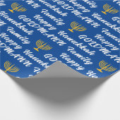 Papier Cadeau Créez votre propre nom de famille Happy Hanoukka W (Coin)