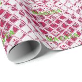 Papier Cadeau Créez Votre Propre Style Red Hakuna Matata (Coin rond)