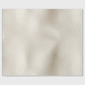 Papier Cadeau Crème blanche Faux Mariage en cuir (Plat)