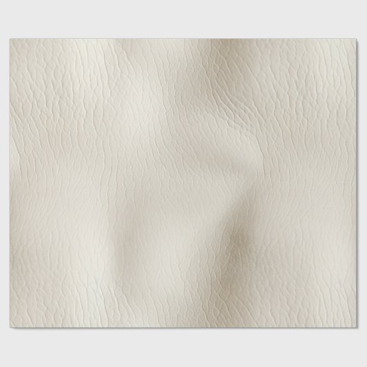 Papier Cadeau Crème blanche Faux Mariage en cuir (Plat)