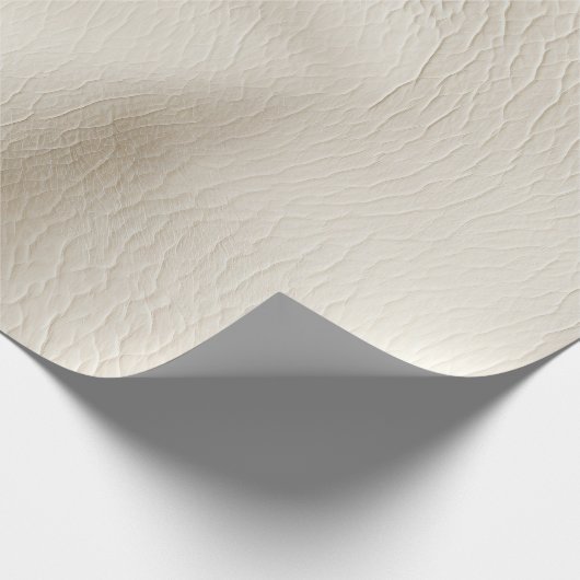 Papier Cadeau Crème blanche Faux Mariage en cuir (Coin)