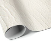 Papier Cadeau Crème blanche Faux Mariage en cuir (Coin rond)