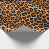 Papier Cadeau Crème Brown Chat léopard noir (Coin)