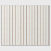 Papier Cadeau Crème Brown rayures Noël (Plat)