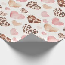 Crème Brown rose Fille Coeurs animaux léopard