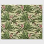 Papier Cadeau Crème d'aquarelle vintage tropicale (Plat)