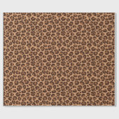 Papier Cadeau Crème de chocolat Léopard Brown (Plat)