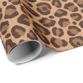 Papier Cadeau Crème de chocolat Léopard Brown (Coin rond)