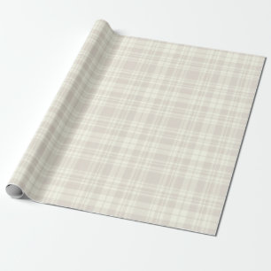 Papier Cadeau Crème de plaid de tartan et no. 66 de beige