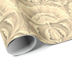 Papier Cadeau Crème d'or jongendstil Art nouveau